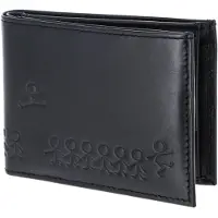 OXMOX Leren portemonnee Leather RFID Protect Pocketbörse Jumping Jack 2.0 Embossed Black zwart