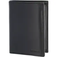 OXMOX Leren portemonnee Leather RFID Protect Kombibörse Pure 2.0 Embossed Black zwart