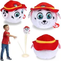 Paw Patrol TY Paw Patrol MARSHALL Knuffelbal, stuiterend knuffeltje, BEANIE BOUNCERS, behendigheidsspeelgoed voor kinderen 10 cm