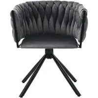MODFU - Eetkamerstoelenset - Draaibaar - Ergonomisch - Modern - Fluweel - Grijs