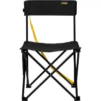 Abbey camp Campingstoel Opvouwbaar - Laag - Zwart - 40x40x65cm - 80 KG