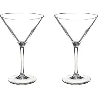 Secret De Gourmet Cocktailglazen - 8x stuks - martiniglazen - 210 ml - transparant