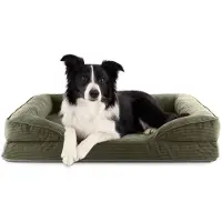 DS Produkte orthopedisch hondenbed van corduroy | ergonomische hondensofa 90x65 cm – voor middelgrote honden | antislipbodem | vulling en hoes wasbaar | hondenmand met traagschuim