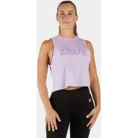 ZEUZ Dames Crop Top Sport – Fitness Tanktop - Lila - S