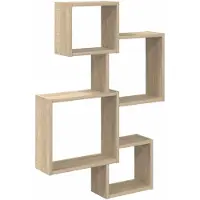 vidaXL Wand Kubus Planken Muurmontage Sonoma Eiken 64 x 13,5 x 91,5 cm