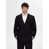 Selected Relaxed Fit Double-breasted Blazer Heren Zwart 50