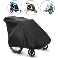 Snq 420D Oxford-weefsel- universele afdekking voor fietsaanhanger- Oxford-weefsel- fietsaanhanger- geschikt voor fietsaanhanger- hondenaanhanger- lastaanhanger (140 x 84 x 100 cm)