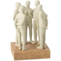 J-Line beeldje Groep Mensen Staand - polyresine - 27 x 19.5 x 17.5 cm