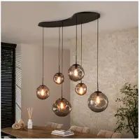 Meubelplaats Hanglamp 6L Stellar black series - Artic zwart