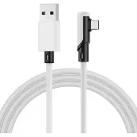 MMOBIEL VR Link Kabel USB naar USB-C voor Meta Quest 3S / 3 / 2 / Pro, Pico 4 Ultra / 4 en PC / Steam VR door - 90 Graden Type-C Kabel voor VR Headset Gaming - 5m USB Oplaadkabel – Wit
