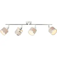 Brilliant 4-lichts plafondlamp Alexia chroom en grijs