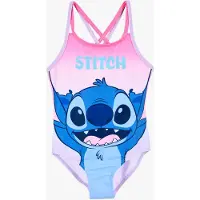 Disney Stitch Kinder Badpak Meisjes - Paars met Blauw - Maat 116 - Zwemkleding