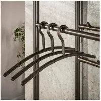Meubelplaats Kapstokhanger - Drift brown powdercoated - set van 6