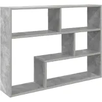 vidaXL Wandplank Muurmontage Betongrijs 95 x 20 x 69,5 cm Bewerkt hout