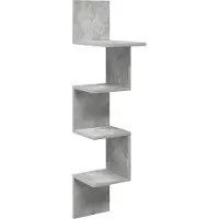 vidaXL Wandplank Betongrijs 32 x 21 x 107 cm