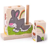Bigjigs Toys Stapelblokken Huisdieren.