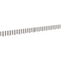 vidaXL vervangende markies volant Lichtgrijs en wit 581 x 20 cm