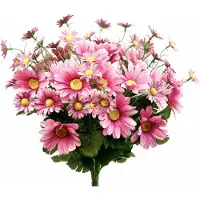 Viana Kunstmadeliefjes boeket kunstbloemen roze 44cm