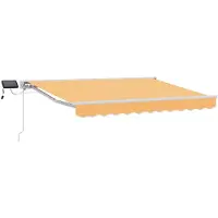 vidaXL Handbediende luifel met LED's Zand 5 × 3,5 m