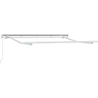 vidaXL Uitschuifbare luifel Lichtgrijs en wit 450 × 350 cm