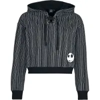 The Nightmare Before Christmas - Disney Trui met capuchon - Pinstripe Jack - S tot XXL - voor Vrouwen - zwart - Maat XL