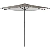 vidaXL Tuinparasol 270 x 270 cm Polyester Rechthoekig Zwart en Wit