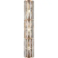 Maytoni Facet wandlamp, wandlamp met 3 E14 fittingen, goudkleurig