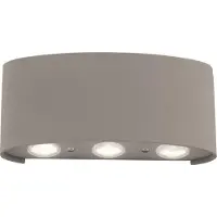 Paul Neuhaus LED-wandlamp buiten Carlo, crème / amber, Aluminium, Modern, LED wandlamp buiten