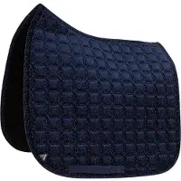 Anky Zadeldek Check Velvet Dressuur Donkerblauw