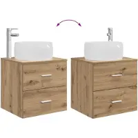 vidaXL Badkamermeubel Set 3 st Artisanaal eiken 49,5 x 44,5 x 66 cm