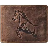 Green Burry Horse Portemonnee Leder 12 cm - Jongens - Horizontaal - brown