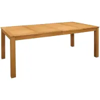 vidaXL Eetkamerset 9 st Beige Massief Eikenhout