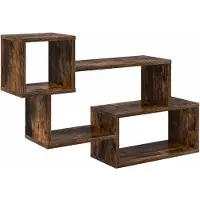 vidaXL Zwevende plank Muurmontage Gerookt eiken 87 x 20 x 55 cm