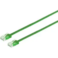 S-Conn High Quality Patchkabel, flach, U/UTP, ungeschirmt, Cat 6, grün, 0,5 m Superflaches Patchkabel z.B.