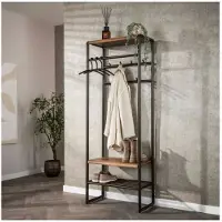 Meubelplaats Garderobemeubel roede Luno - Drift Brown Powdercoated