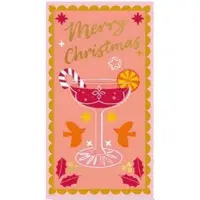 Duni servetten kerst cocktail 33x40cm papieren tafeldecoratie.
