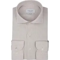 Profuomo Beige linnen casual overhemd Slim Fit
