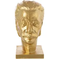 J-Line decoratie borst Einstein - polyresin - goud