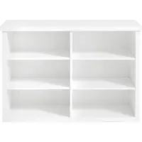 Songmics Opbergbank - Schoenenbank - Schoenenrek met 6 vakken - 29,5 x 80 x 50 cm - Wit