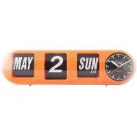 Karlsson Tube Flip Wandklok | 38x13.5x10cm | Oranje