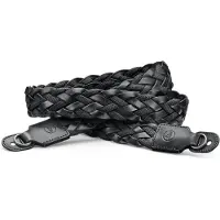 Leica Flat Braided Rayon and Leather Carrying Strap Black