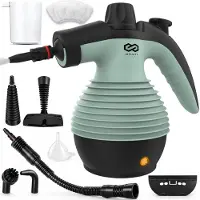 Infinity Goods Stoomreiniger - 12-in-1 Handstoomreiniger - Handstomer - Vlekkenreiniger - Tapijtreiniger - 10 Opzetstukken - 1050 Watt - 3.2 Bar - Groen