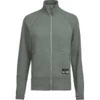 Lundhags Tived Merino Full Zip W, tussenlaag, zwart, groen