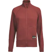 Lundhags Tived Merino Full Zip W, tussenlaag, zwart, rood