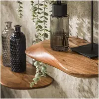 Meubelplaats Wandplank 60 organic - Massief acacia naturel