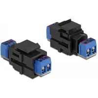 DeLOCK Keystone - Luidspreker - 2-pins aansluitblok naar 2-pins aansluitblok