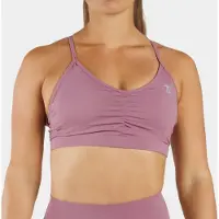 ZEUZ Dames Sport BH – Ruched Design – Fitness & Yoga - Lavendel - S