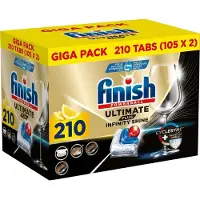 Finish Ultimate Plus Infinity Shine Citroen Vaatwastabletten - 2 x 105 = 210 Capsules - Voordeelverpakking