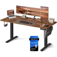 Songmics - Zit Sta Bureau - Elektrisch - 4 Geheugenstanden - 160x70cm
