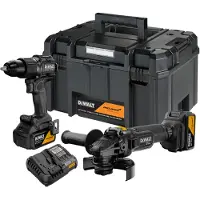 DeWalt - 18V accu-set met klopboormachine en haakse slijper, McLaren, 2x 5,0 Ah Li-Ion XR-accu, oplader DCK2223MP2T
